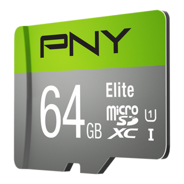PNY Elite 64 GB MicroSDXC UHS-I Classe 10 [P-SDUX64U185GW-GE]