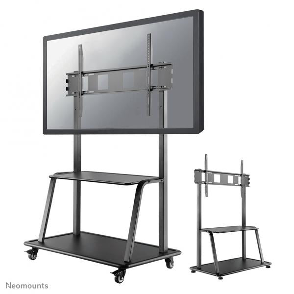 Neomounts 60-105 inch - Mobile Flat Screen Floor Stand (stand+trolley) (height: 137-162 cm) [NS-M4000BLACK]