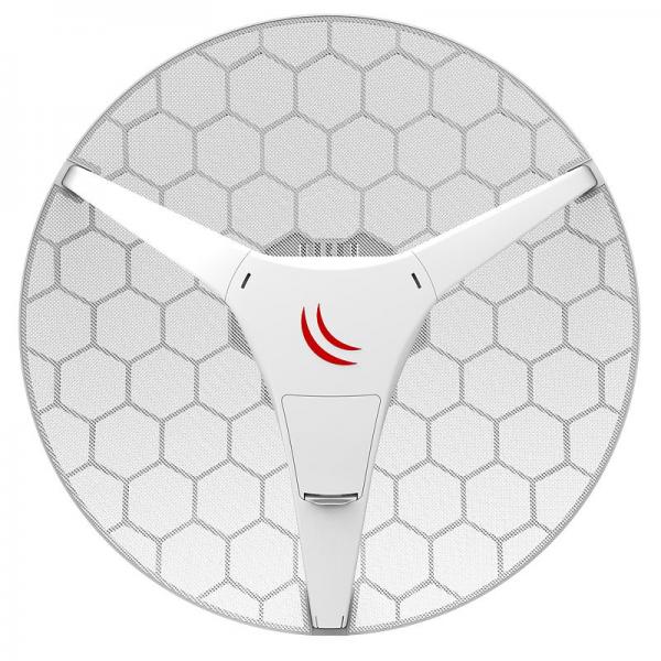 MikroTik, Wireless Wire Dish (60GHz antenna, 802.11ad wireless, four core 716MHz CPU, 256MB RAM, 1x Gigabit LAN, RouterOS L3, POE, PSU) [RBLHGG-60ad]
