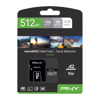PNY PRO Elite microSDXC 512GB Classe 10 [P-SDUX512U3100PRO-GE]