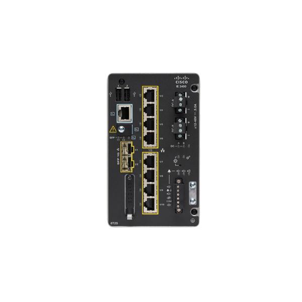 Cisco Catalyst IE3400 Gestito L2 Gigabit Ethernet (10/100/1000) Nero [IE-3400-8T2S-E]