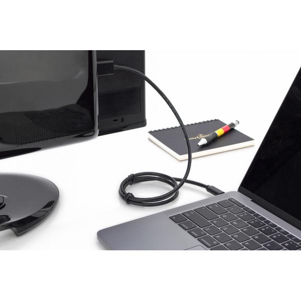 Digitus USB Type-C adapter cable - Type-C to HDMI A M/M - 5.0m - 4K/60Hz - 18GB - Black - gold [AK-300330-050-S]