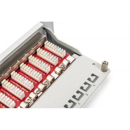 Digitus CAT 6A Patch Panel - Shielded - 12-Port Label Field - 1U - 10inch Rack Mount - Grey [DN-91612S-EA-G]
