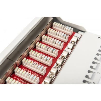 Digitus CAT 6A Patch Panel - Shielded - 12-Port Label Field - 1U - 10inch Rack Mount - Grey [DN-91612S-EA-G]