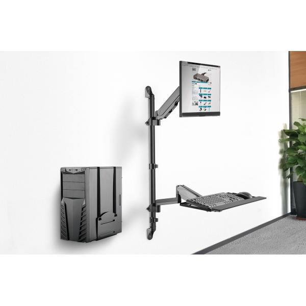 Digitus Sit-Stand Workstation wall single mount - Black [DA-90372]