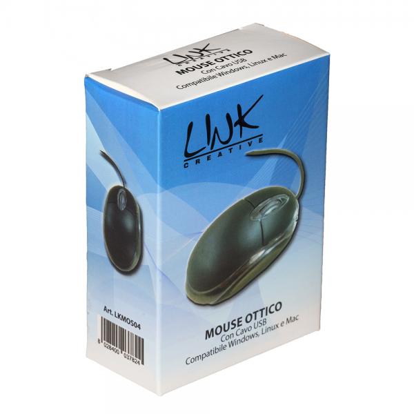 LINK MINI MOUSE OTTICO USB 3 TASTI [LKMOS04]