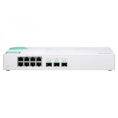 QNAP SWITCH QSW-308S, unmanaged, Eight 1GbE NBASE-T ports, Three 10GbE SFP+ PROMO FINO AD ESAURIMENTO SCORTE [QSW-308S]