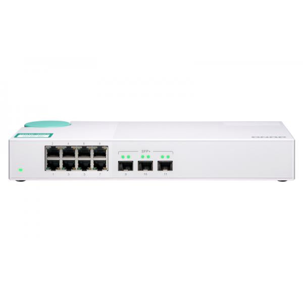 QNAP SWITCH QSW-308S, unmanaged, Eight 1GbE NBASE-T ports, Three 10GbE SFP+ PROMO FINO AD ESAURIMENTO SCORTE [QSW-308S]