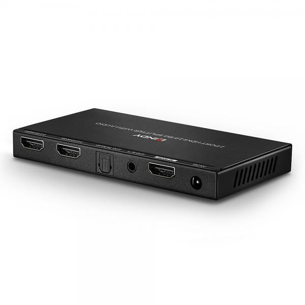 LINDY No. 38230 - Splitter HDMI 18G con Audio & Downscaling, 2 Porte [LIN-38230]