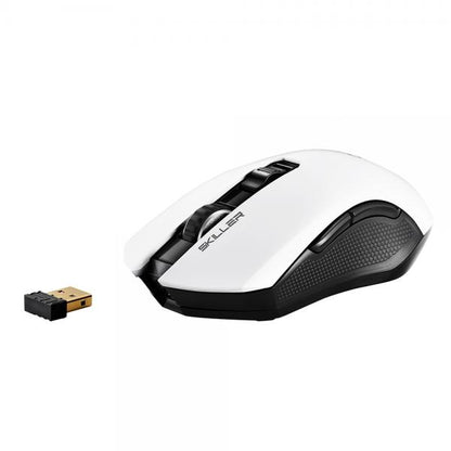 Sharkoon Skiller SGM3 mouse Mano destra RF Wireless+USB Type-A Ottico 6000 DPI [SKILLERSGM3WHITE]