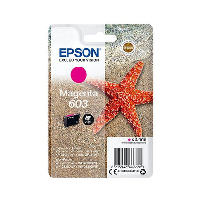 EPSON CARTUCCIA INK MAGENTA, STELLA MARINA, 603 [C13T03U34010]