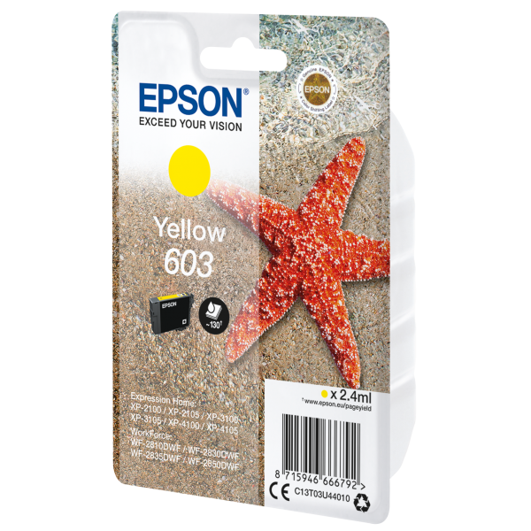 CARTUCHO DE INYECCIÓN DE TINTA EPSON STARFISH AMARILLO ALTA CAPACIDAD C13T03U44010 SIN BLISTER [C13T03U44010]