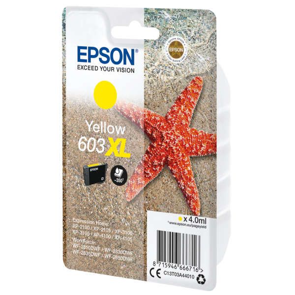 EPSON CARTUCCIA INK GIALLO, STELLA MARINA, 603 XL [C13T03A44010]