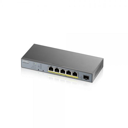 ZYXEL SWITCH MANAGED PER CCTV: 5 PORTE GIGABIT POE (BUDGET 60W) + 1 PORTA SFP, NFLEX [GS1350-6HP-EU0101F]