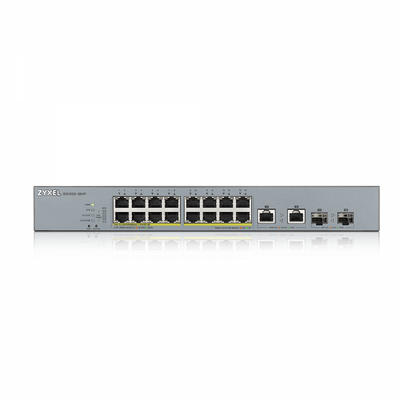 ZYXEL SWITCH MANAGED PER CCTV: 16 PORTE GIGABIT POE 250W + 2 PORTE SFP, NFLEX [GS1350-18HP-EU0101F]