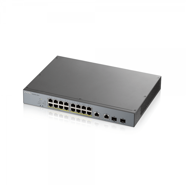 ZYXEL SWITCH MANAGED PER CCTV: 16 PORTE GIGABIT POE 250W + 2 PORTE SFP, NFLEX [GS1350-18HP-EU0101F]