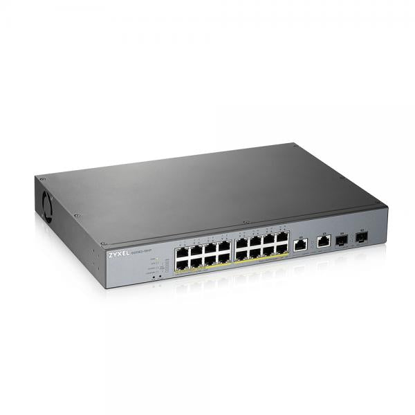 ZYXEL SWITCH MANAGED PER CCTV: 16 PORTE GIGABIT POE 250W + 2 PORTE SFP, NFLEX [GS1350-18HP-EU0101F]