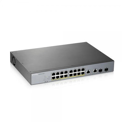 ZYXEL SWITCH MANAGED PER CCTV: 16 PORTE GIGABIT POE 250W + 2 PORTE SFP, NFLEX [GS1350-18HP-EU0101F]