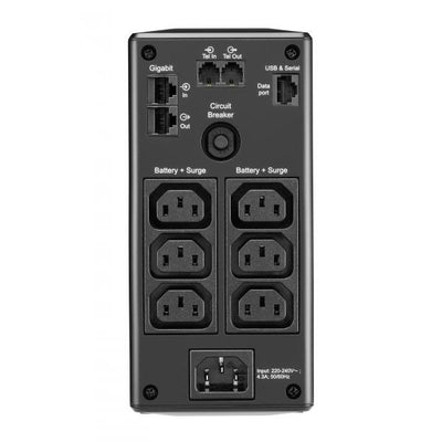 APC BACK-UPS 650VA 390W, USCITA 6xIEC [BR650MI]