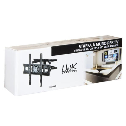 LINK STAFFA A MURO PER TV FINO A 45 KG DA 23" A 47" FINO A VESA 400X400 [LKBR40]