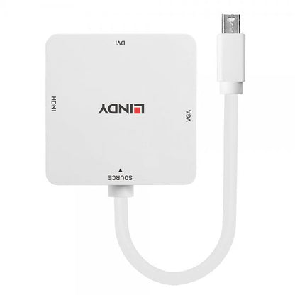 LINDY ADATTATORE MINI-DP A HDMI 4K30/DVI/VGA [41035]