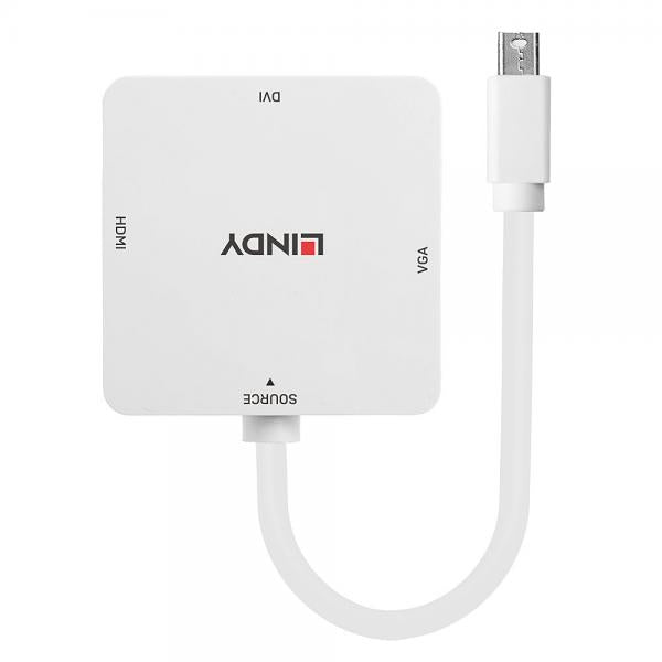 LINDY ADATTATORE MINI-DP A HDMI 4K30/DVI/VGA [41035]