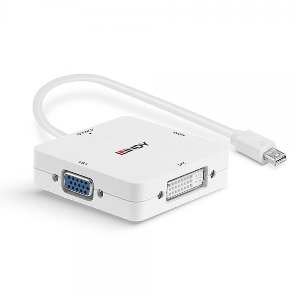 LINDY ADATTATORE MINI-DP A HDMI 4K30/DVI/VGA [41035]