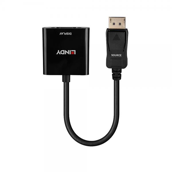 LINDY ADATTATORE CAVO DISPLAYPORT/VGA, M/F, ATTIVO, 15CM [41006]