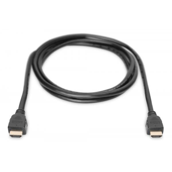 Digitus HDMI Ultra High Speed connection cablee - type A M/M - 1m - w/Ethernet - UHD 8K 60Hz - Gold - Black [AK-330124-010-S]