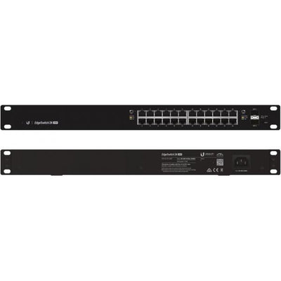 Ubiquiti - ES-24-250W - EdgeSwitch PoE Layer2/3 with (24) RJ45 ports, (2) SFP ports, and a 250W power supply [ES-24-250WEU]