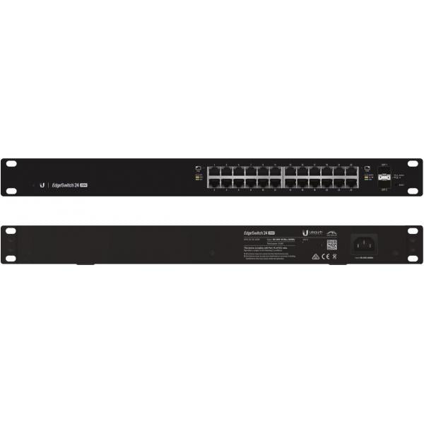 Ubiquiti - ES-24-250W - EdgeSwitch PoE Layer2/3 with (24) RJ45 ports, (2) SFP ports, and a 250W power supply [ES-24-250WEU]