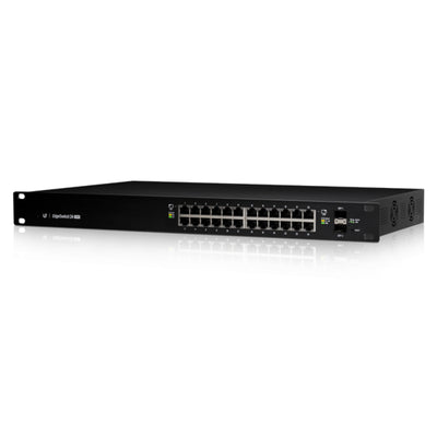 Ubiquiti - ES-24-250W - EdgeSwitch PoE Layer2/3 with (24) RJ45 ports, (2) SFP ports, and a 250W power supply [ES-24-250WEU]