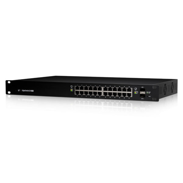 Ubiquiti - ES-24-250W - EdgeSwitch PoE Layer2/3 with (24) RJ45 ports, (2) SFP ports, and a 250W power supply [ES-24-250WEU]