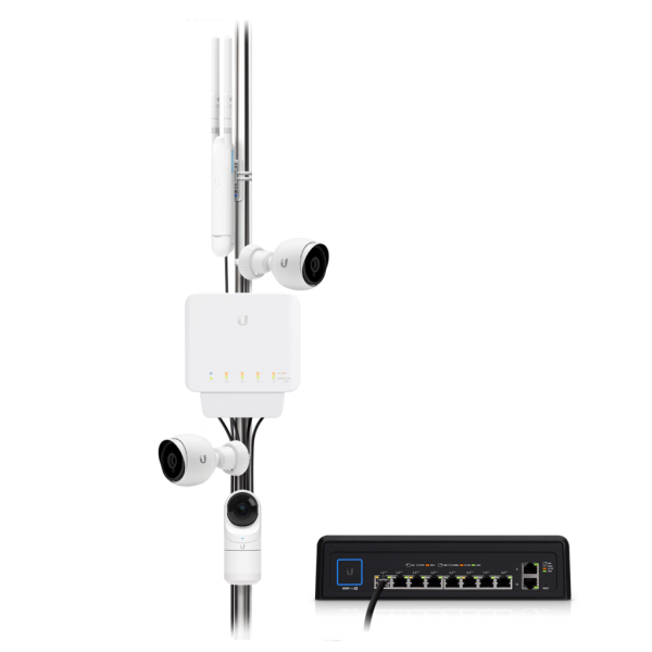 Ubiquiti - USW-Flex - UniFi 5 Port Layer 2 switch with 4 GbE PoE+ports, 1 GbE PoE++ input port for power, 46W total PoE availability [USW-FLEX]