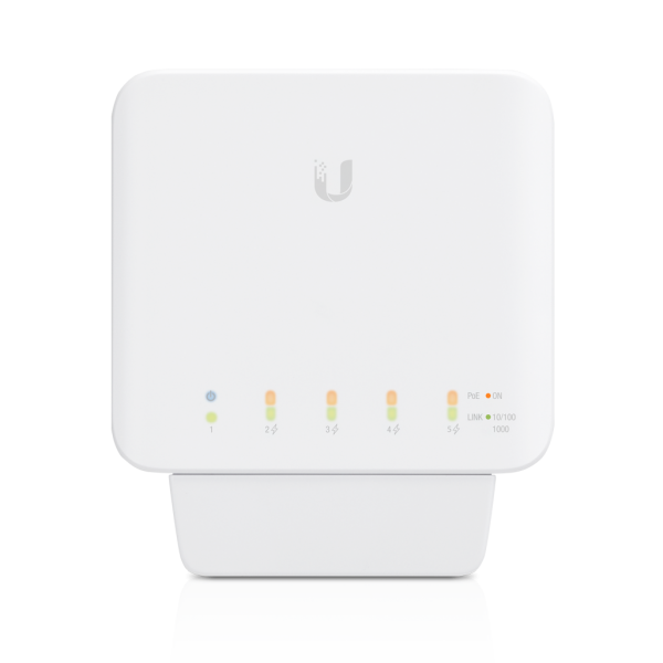 Ubiquiti - USW-Flex - UniFi 5 Port Layer 2 switch with 4 GbE PoE+ports, 1 GbE PoE++ input port for power, 46W total PoE availability [USW-FLEX]
