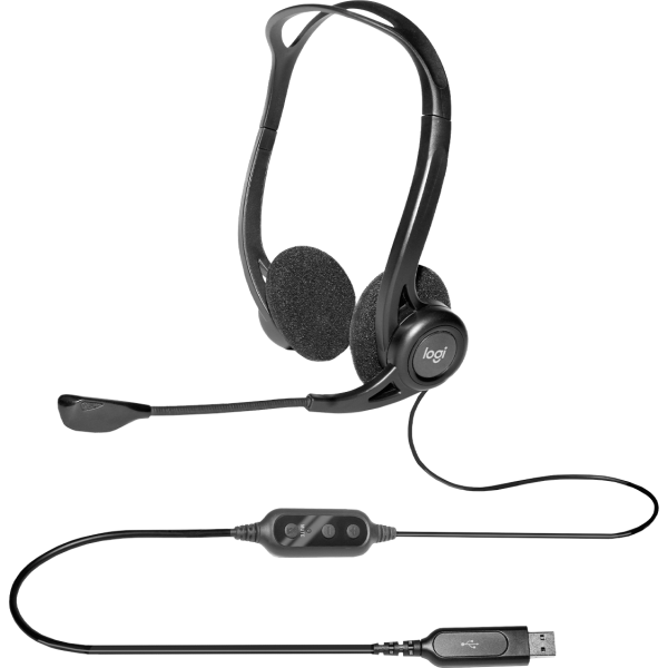LOGITECH CUFFIE CON MICROFONO PC 960, USB [981-000100]