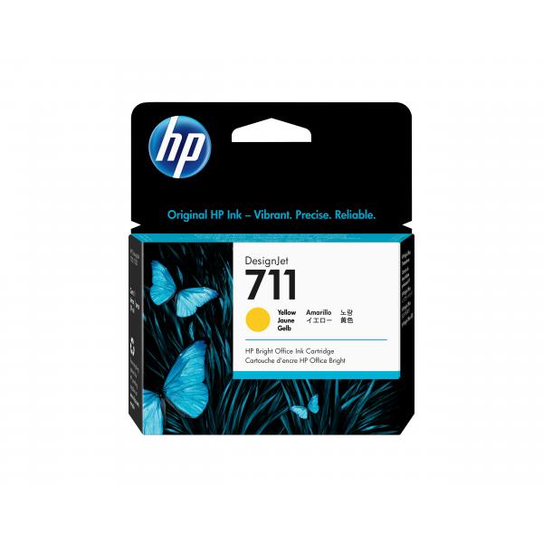 HP CART INK GIALLO PER PLOTTER T120 - T520 N. 711 [CZ132A]