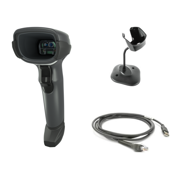 Zebra DS4608-SR - 2D Imager - USB - Black (Kit includes Scanner, Craddle & USB Cable) [DS4608-SR7U2100SGW]