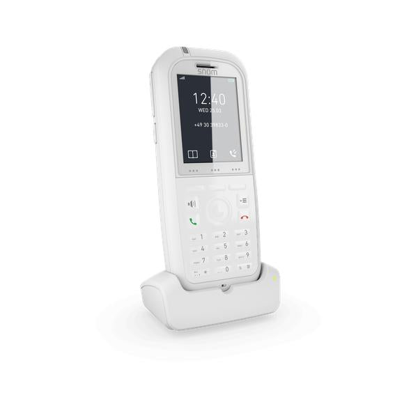 Snom M90 DECT handset: Color screen, IP65, antibacterial housing, White. [00004425]