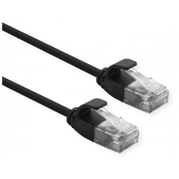 ROLINE CAVO DI RETE UTP DATA CENTER PATCH CORD CAT.6A (CLASS EA) LSOH SLIM 3 M NERO [21.15.3956]