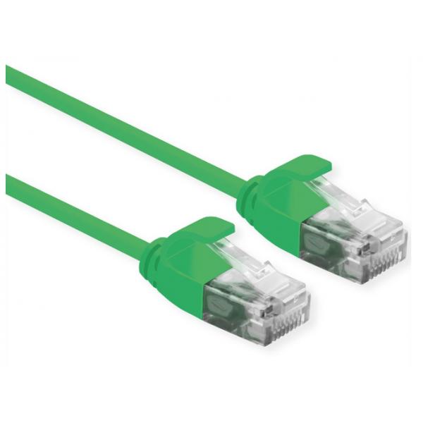 ROLINE CAVO UTP, DATA CENTER PATCHCORD CAT.6A/CLASS EA, LSOH, SLIM, VERDE, 0.5M [21.15.3932]