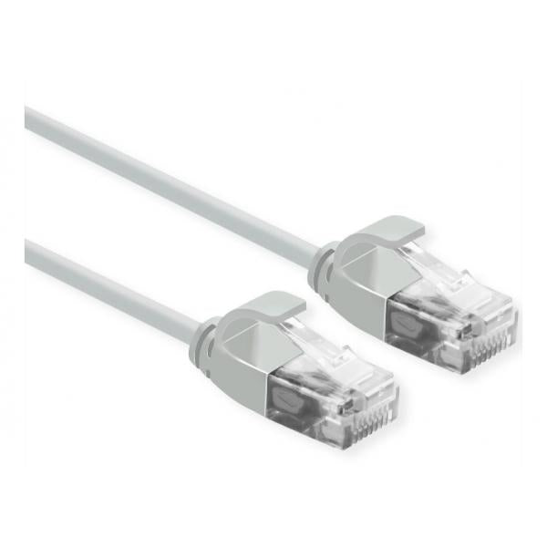 ROLINE CAVO DI RETE UTP DATA CENTER PATCHCORD CAT.6A/CLASSE EA, LSOH, SLIM, GRIGIO, 0.5M [21.15.3902]