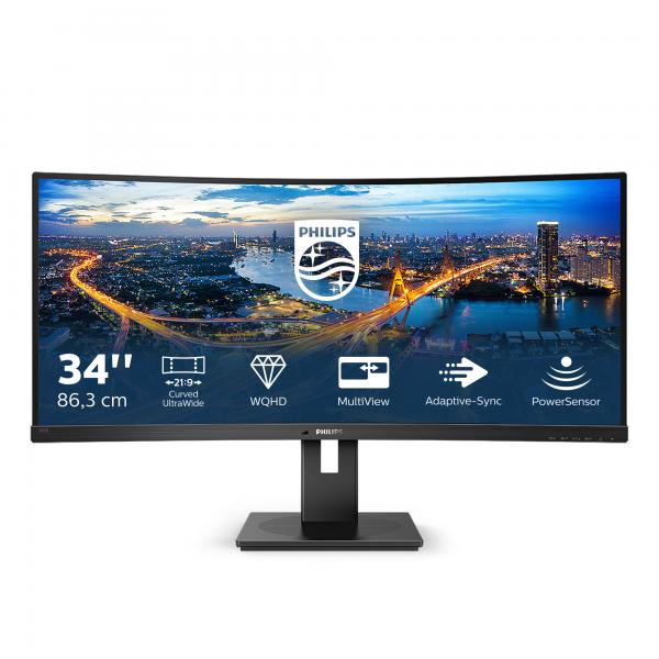 Philips B-Line - 34 inch Curved - UltraWide Quad HD LED Monitor - 3440x1440 - HAS [345B1C/00]