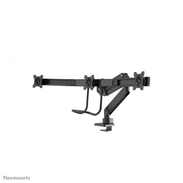 Neomounts Triple Crossbar Monitor Arm - 17-27inch - 1-6 kg/screen - Gas spring - 180 Degrees -Stop Mechanism - Topfix - Black [NM-D775DX3BLACK]