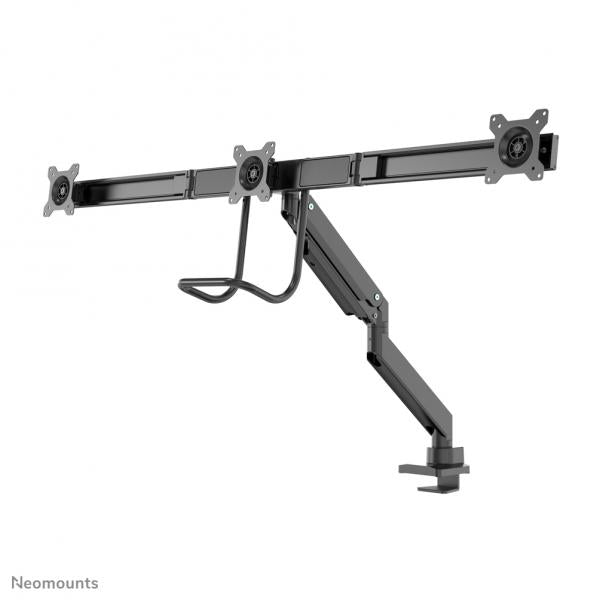 Neomounts Triple Crossbar Monitor Arm - 17-27inch - 1-6 kg/screen - Gas spring - 180 Degrees -Stop Mechanism - Topfix - Black [NM-D775DX3BLACK]
