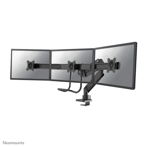 Neomounts Triple Crossbar Monitor Arm - 17-27inch - 1-6 kg/screen - Gas spring - 180 Degrees -Stop Mechanism - Topfix - Black [NM-D775DX3BLACK]