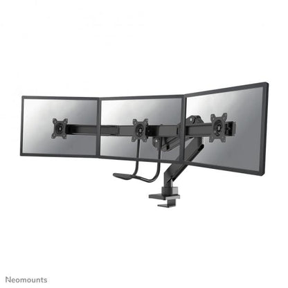 Neomounts Triple Crossbar Monitor Arm - 17-27inch - 1-6 kg/screen - Gas spring - 180 Degrees -Stop Mechanism - Topfix - Black [NM-D775DX3BLACK]