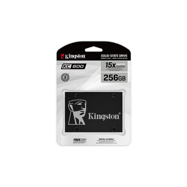 Kingston KC600 256GB SSD - 2.5 inch - SATA 6Gb/s - Self-Encrypting Drive (SED) - TCG Opal Encryption [SKC600/256G]