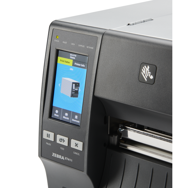 Zebra ZT411 - Thermal Transfer Industrial Label Printer - USB/Ethernet/Serial/Bluetooth - Black - 300 Dpi - Cutter [ZT41143-T2E0000Z]