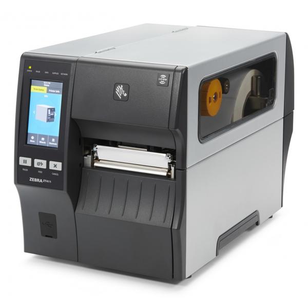 Zebra ZT411 - Thermal Transfer Industrial Label Printer - USB/Ethernet/Serial/Bluetooth - Black - 300 Dpi - Cutter [ZT41143-T2E0000Z]